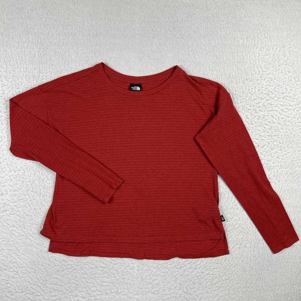 The North Face Shirt Womens‎ Medium Red Knit Pullover Casual Workwear Ladies Top